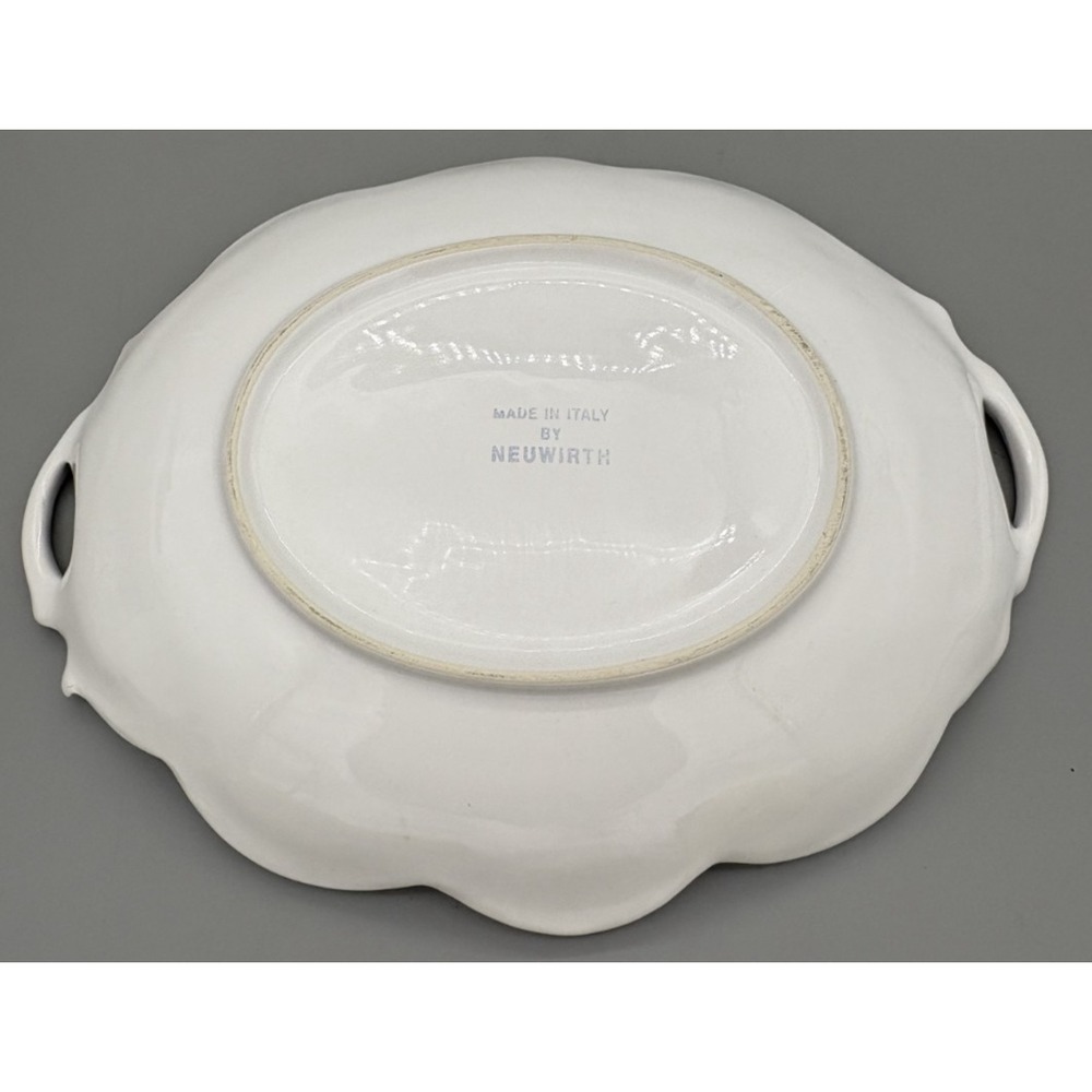 Vintage‎ Italian Ceramic Serving Platter Made in Neuwirth Italy Floral Design - Picture 6 of 11